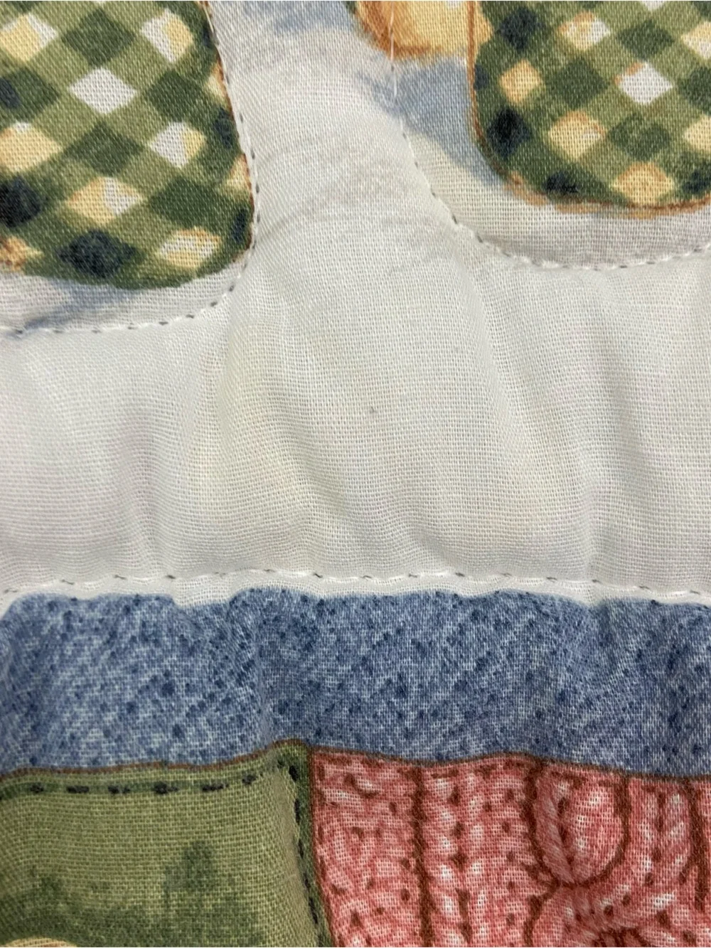 Blue Jean Teddy Bear Baby Vintage Comforter 32x42in